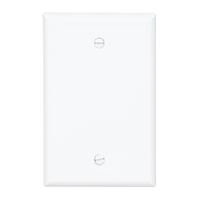 Eaton Wiring Devices PJ23LA Blank Wallplate, 4.87 in L, 4.97 in W, 0.08 in Thick, 2 -Gang, Polycarbonate 