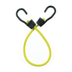 Keeper Ultra Series 06074 Bungee Cord, 24 in L, Rubber, Yellow, Hook End 10 Pack 