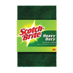 Scotch-Brite 220 Scour Pad, 6 in L, 3.85 in W, Green 