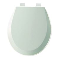 BEMIS 500PROAR-000 Toilet Seat, Round, Molded Wood, White, Adjustable Hinge 