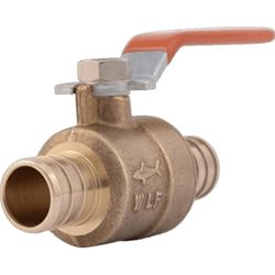 SharkBite 22462LF Ball Valve, 3/4 in Connection, Barb, 80 to 160 psi Pressure, Lever Actuator, Brass Body 