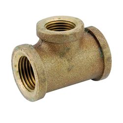 Anderson Metals 738106-161612 Reducing Pipe Tee, 1 x 1 x 3/4 in, IPT, Brass 