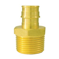 Apollo Valves ExpansionPEX Series EPXMA341 Reducing Pipe Adapter, 3/4 x 1 in, Barb x MPT, Brass, 200 psi Pressure 