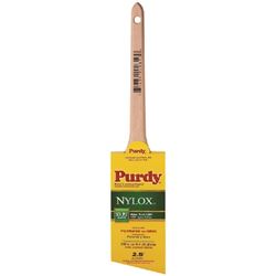 Purdy Nylox Dale 144080225 Angular Trim Brush, 2-1/2 in W, 2-11/16 in L Bristle, Nylon Bristle, Rat Tail Handle 