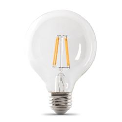 Feit Electric G2560/927CA/FIL/3 LED Bulb, Globe, G25 Lamp, 60 W Equivalent, E26 Lamp Base, Dimmable, Soft White Light 