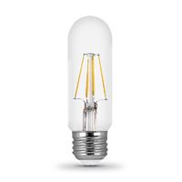 Feit Electric BPT1040/927CA LED Bulb, Linear, T10 Lamp, 40 W Equivalent, E26 Lamp Base, Dimmable, Clear