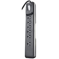 Woods 41494 Surge Protector, 120 VAC, 15 A, 6 -Outlet, 1440 J Energy, Black 