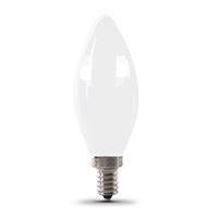 Feit Electric BPCTF40/927CA/FIL/2 LED Bulb, Specialty, Torpedo Tip Lamp, 40 W Equivalent, E12 Lamp Base, Dimmable 