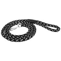 RUFFINIT 80132-1 Reflective Safety Leash, 6 ft L, 5/8 in W, Nylon Line, Black, L Breed 