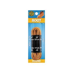 Shoe Gear 1N29BRYL54 Boot Lace, Round, Nylon, Brown/Gold, 54 in L 