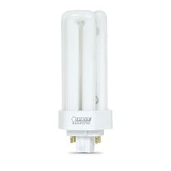 Feit Electric PLT18E Fluorescent Bulb, 18 W, PL Lamp, GX24Q-2 Lamp Base, 1200 Lumens Lumens, 2700 K Color Temp 