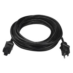 PowerZone OR532725 Extension Cord, 25 ft L, Black 