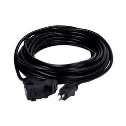 PowerZone OR632730 Extension Cord, 50 ft L, Black 