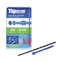 Tapcon 24301 Screw Anchor, Hex, Phillips, Slotted Drive, Steel, Climaseal 