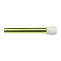 Kenney KN631/3 Spring Tension Rod, 7/16 in Dia, 28 to 48 in L, Metal, Brass 