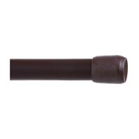 Kenney KN621 Spring Tension Rod, 5/8 in Dia, 48 to 75 in L, Metal, Chocolate 