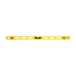 Stanley 42-470 I-Beam Level, 48 in L, 3-Vial, 2-Hang Hole, Non-Magnetic, ABS, Yellow 