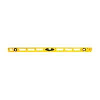 Stanley 42-470 I-Beam Level, 48 in L, 3-Vial, 2-Hang Hole, Non-Magnetic, ABS, Yellow