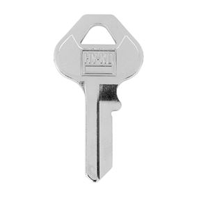 Hy-Ko 1101088/30KB Key Blank, Brass, Nickel-Plated, For: Ace Padlock 88/30KB Locks, Pack of 10