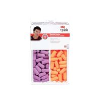 TEKK Protection 7000122742 Disposable Ear Plugs, 32 dB NRR, Foam Ear Plug, Orange/Purple Ear Plug 