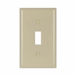 Eaton 2134V Wallplate, 4-1/2 in L, 2-3/4 in W, 1-Gang, Thermoset, Ivory 