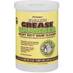 Permatex Grease Grabber 14106 Hand Cleaner, Paste, Yellow, Coconut, 4 lb Tub 