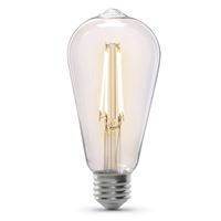 Feit Electric ST19/CL/VG/LED LED Bulb, Decorative, ST19 Lamp, 60 W Equivalent, E26 Lamp Base, Dimmable, Clear 4 Pack 