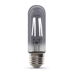Feit Electric T10/SMK/VG/LED LED Bulb, Decorative, T10 Lamp, 25 W Equivalent, E26 Lamp Base, Dimmable, Smoke, Pack of 4 