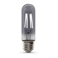 Feit Electric T10/SMK/VG/LED LED Bulb, Decorative, T10 Lamp, 25 W Equivalent, E26 Lamp Base, Dimmable, Smoke 4 Pack 