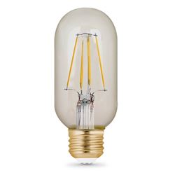 Feit Electric T14/VG/LED LED Bulb, Decorative, T14 Lamp, 40 W Equivalent, E26 Lamp Base, Dimmable, Amber, Pack of 4 