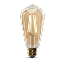Feit Electric ST19/VG/LED LED Bulb, Decorative, ST19 Lamp, 60 W Equivalent, E26 Lamp Base, Dimmable, Amber 12 Pack 
