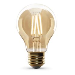 Feit Electric AT19/VG/LED LED Bulb, Decorative, A19 Lamp, 25 W Equivalent, E26 Lamp Base, Dimmable, Amber, Pack of 4 