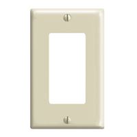Decora 80401-I Wallplate, 4-1/2 in L, 2-3/4 in W, 1 -Gang, Thermoset Plastic, Ivory, Smooth 