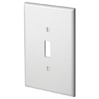 Leviton 88101 Wallplate, 3-1/2 in L, 5-1/4 in W, 1 -Gang, Thermoset Plastic, White, Smooth 