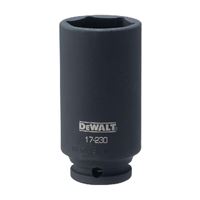 DeWALT DWMT17230B Impact Socket, 1/2 in Drive, 6-Point, CR-440 Steel, Black Oxide 