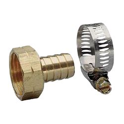 NELSON 854544-1001 Hose Repair Coupler, 3/4 in, Female, Brass, For: 3/4 in Garden Hose 10 Pack 