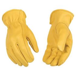 Kinco 90-M Driver Gloves, M, Keystone Thumb, Shirred Elastic Cuff, Deerskin Leather, Tan 