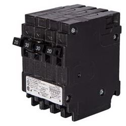 Siemens Q22030CT Circuit Breaker, Triplex, 20 to 30 A, 3 -Pole, 120/240 V, Plug Mounting 