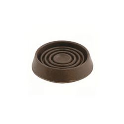 Shepherd Hardware 9067 Caster Cup, Round, Rubber, Brown, 3 in L x 3 in W x 1 in H Dimensions 