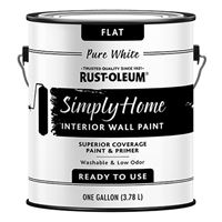 RUST-OLEUM Simply Home 332119 Wall Paint, Flat, Pure White, 1 gal 
