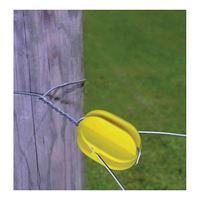 Zareba ICY-Z Corner Post Insulator, 9 to 22 ga Fence Wire, Aluminum/Steel, Plastic, Yellow 