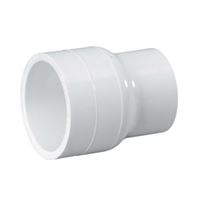 LASCO 429101BC Reducing Pipe Coupling, 3/4 x 1/2 in, Slip, PVC, White, SCH 40 Schedule 