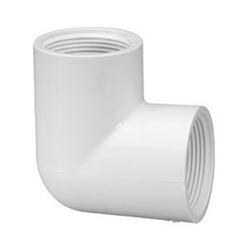 IPEX 435539 Pipe Elbow, 3/4 in, FPT, 90 deg Angle, PVC, White, SCH 40 Schedule, 150 psi Pressure 