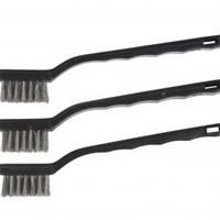 HYDE 46650 Mini Brush, 1/2 in L Trim, Stainless Steel Bristle, 10 in OAL 