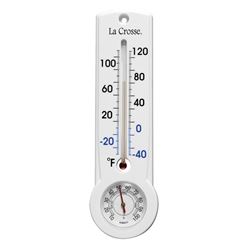 La Crosse 204-109 Thermometer, Analog, -40 to 120 deg F, Plastic Casing 