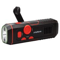 LIFE+GEAR Storm Proof Series LG38-60675-RED Crank Radio Light, 480 mAh, Lithium-Ion Battery, LED Lamp, 30 Lumens 