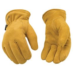 Kinco 81-XL Driver Gloves, Mens, XL, Keystone Thumb, Easy-On Cuff, Grain Buffalo Leather, Gold 