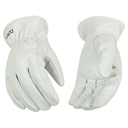 Kinco 92-M Driver Gloves, Mens, M, Keystone Thumb, Easy-On Cuff, Grain Goatskin Leather, Pearl 
