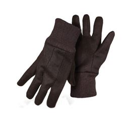 BOSS 4021 Work Gloves, Mens, L, 9-1/2 in L, Knit Wrist Cuff, Cotton, Brown 