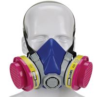 Safety Works SWX00320 Multi-Purpose Half Mask Respirator, M Mask, 99.97 % Filter Efficiency, Blue 